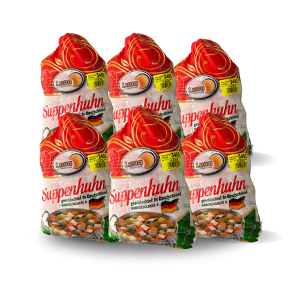 - Luna Suppenhuhn – premium soup hen for rich, collagen-packed broths and stews
