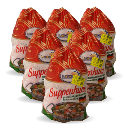 - Luna Suppenhuhn – premium soup hen for rich, collagen-packed broths and stews
