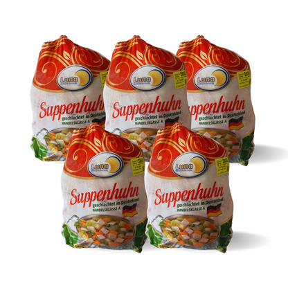 - Luna Suppenhuhn – premium soup hen for rich, collagen-packed broths and stews
