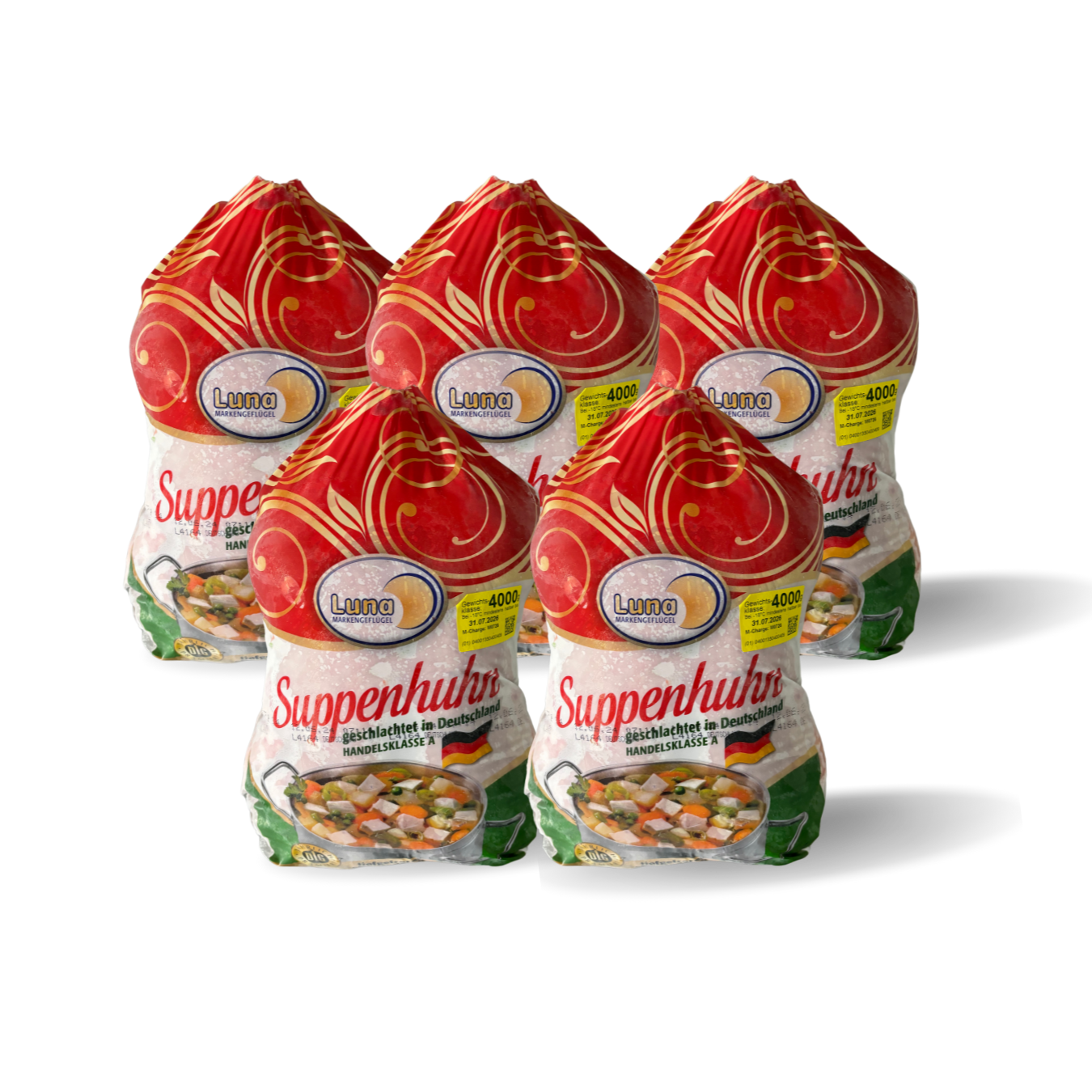 - Luna Suppenhuhn – premium soup hen for rich, collagen-packed broths and stews
