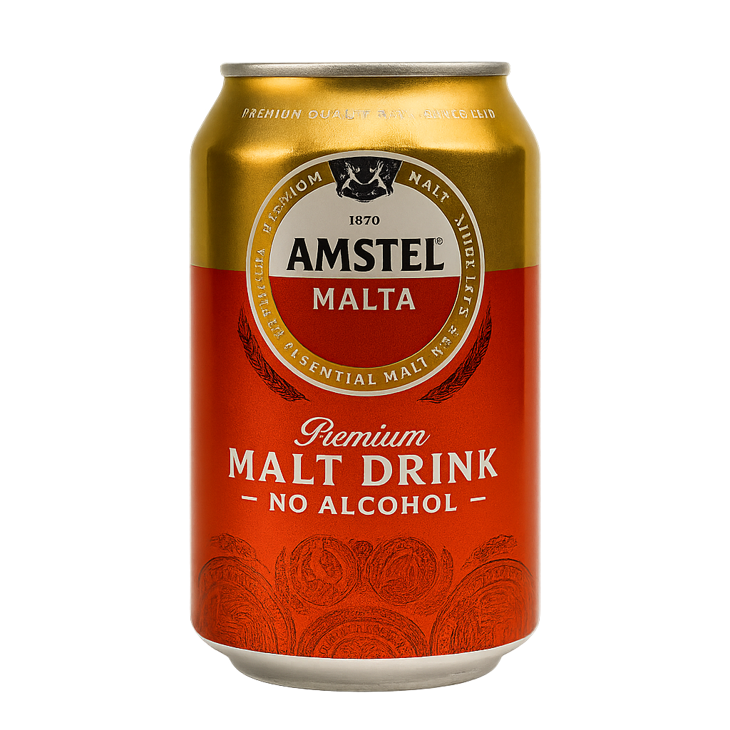 Non-Alcoholic Original Malt – 330ml can, brewed & pasteurized malt beverage from the Netherlands
