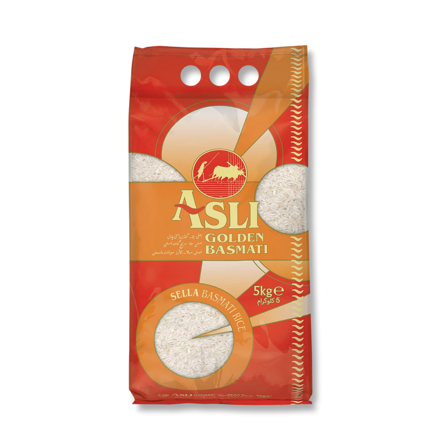 Asli Golden Sella Basmati Rice – Premium parboiled grains, retail pack or bulk bag, aged & packed in Ireland