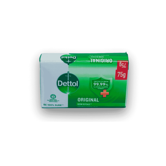 - Dettol Antibacterial Soap 55g – kills 99.9% of germs for clean, healthy skin
