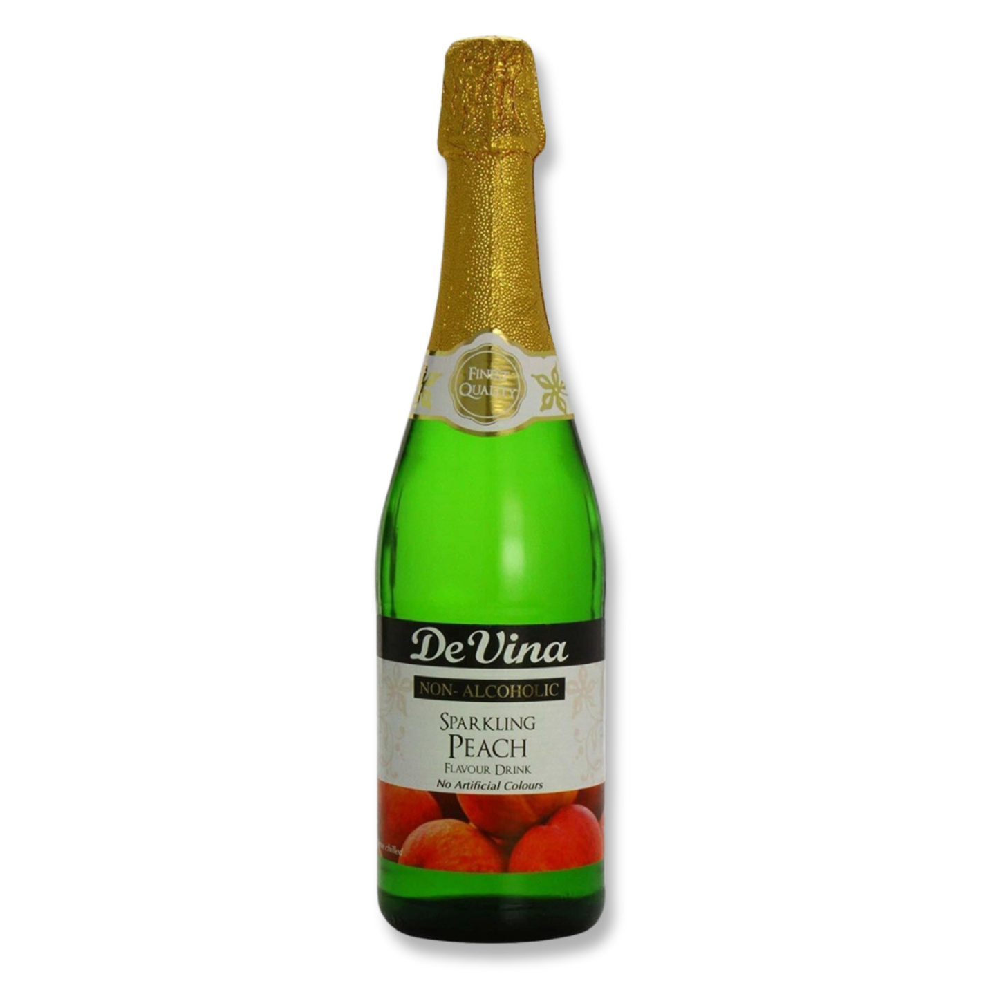 Non-Alcoholic Sparkling Peach – 750ml glass bottle, fruity & refreshing peach flavor from the UK
