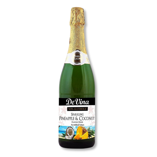 Non-Alcoholic Sparkling Pineapple & Coconut – 750ml glass bottle, tropical fruity blend from the UK