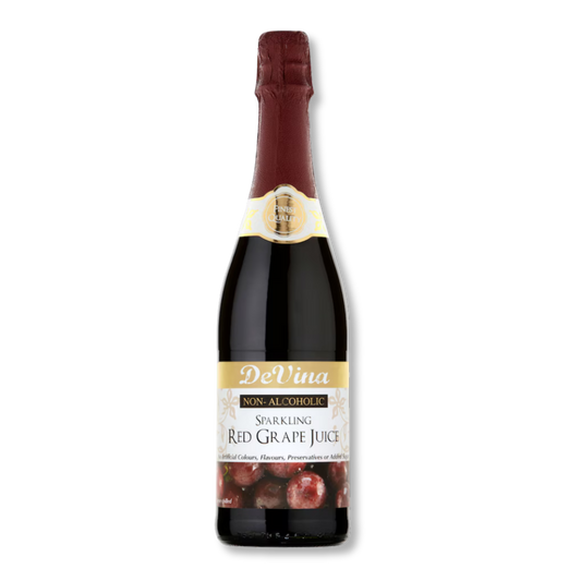Non-Alcoholic Sparkling Red Grape – 750ml glass bottle, fruity & refreshing grape flavor from the UK