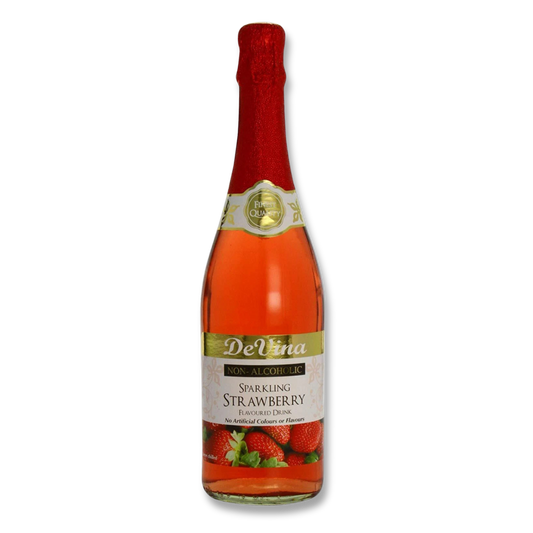 Non-Alcoholic Sparkling Strawberry – 750ml glass bottle, fruity & refreshing strawberry flavor from the UK