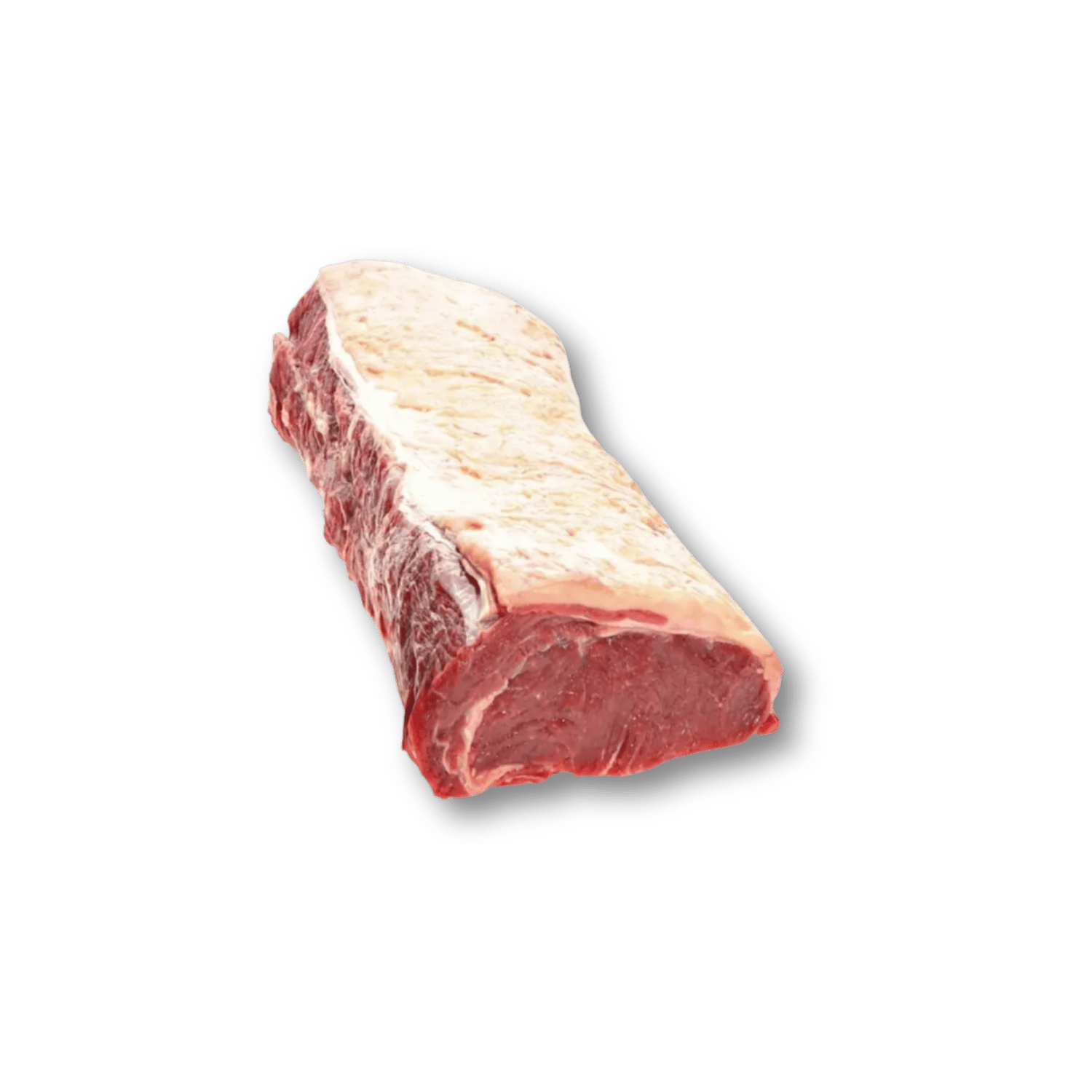 Frozen Beef Striploin – Tender, juicy beef, whole or steak cut portions, frozen & packed in Ireland Raw rib of beef on a transparent background