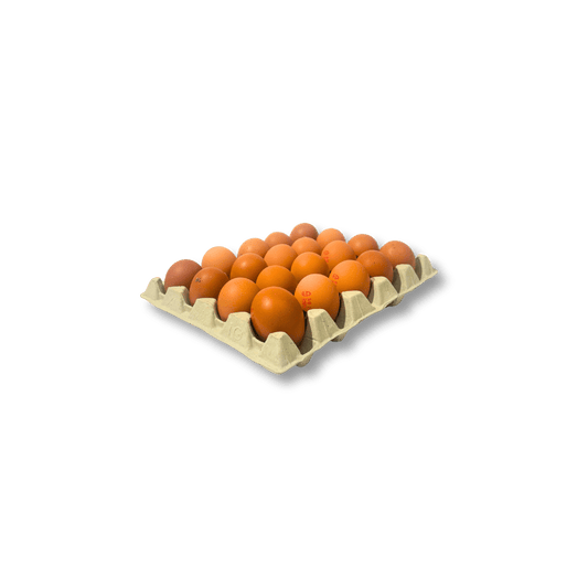 GreenField Fresh Brown Eggs – Pack of 20 large, farm-fresh Irish brown eggs, perfect for cooking and baking A carton of fresh brown eggs.