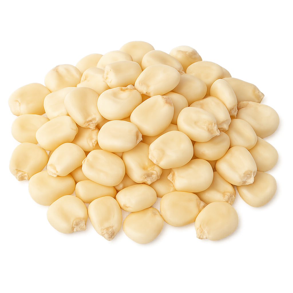 Hominy Corn – 100% dried maize kernels, retail pack or bulk bag, cleaned & packed in Ireland