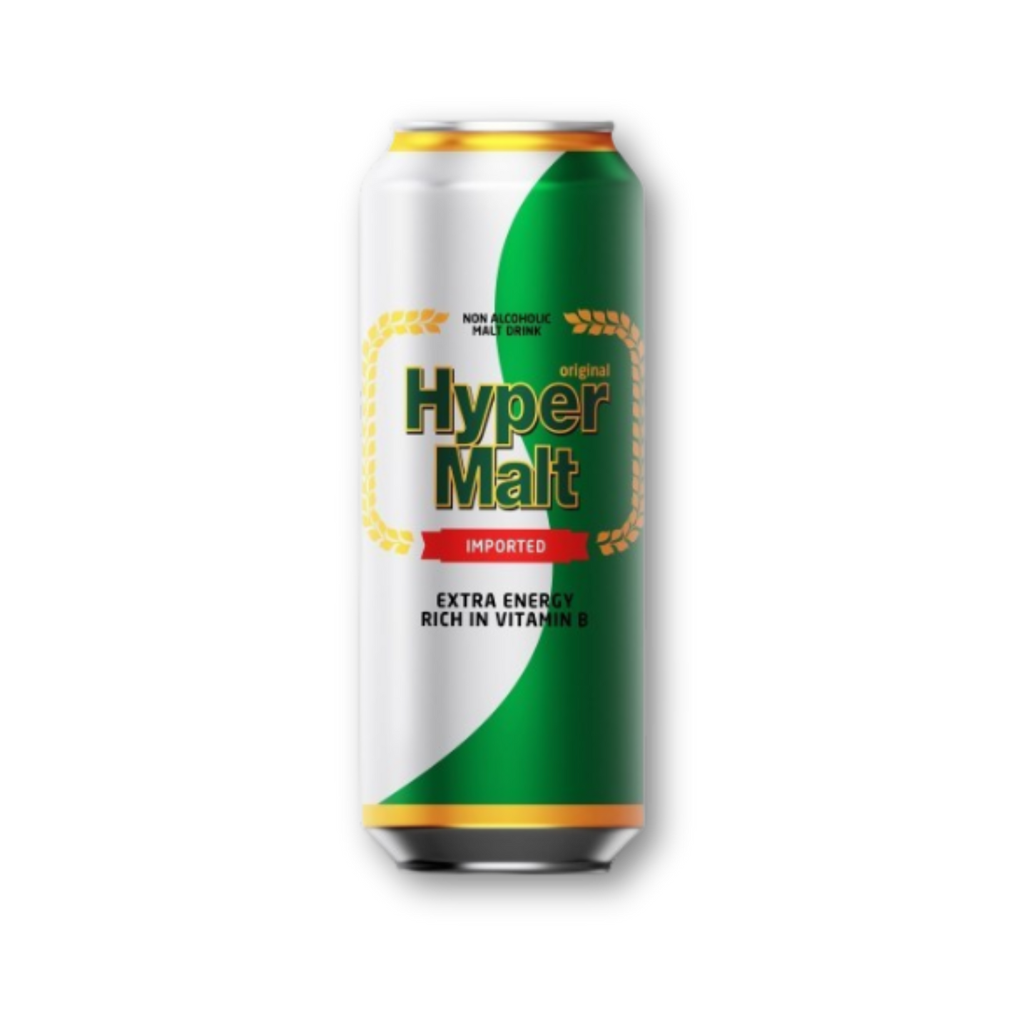 Hypermalt Can 500ml – Smooth, rich non-alcoholic malt beverage brewed & canned in Ireland, ready to drink Can of Hyper Malt on a white background