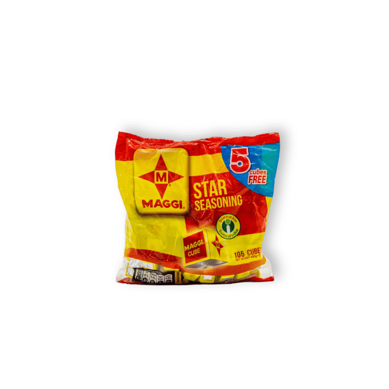 Maggi Seasoning Cubes – Blended spices and oils in solid cubes, perfect for soups, stews, rice, and sauces