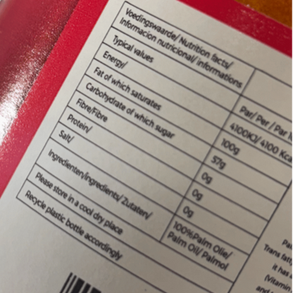 SunVie Palm Oil – Pure palm oil, retail bottle or bulk container, extracted, refined & packed in Ireland