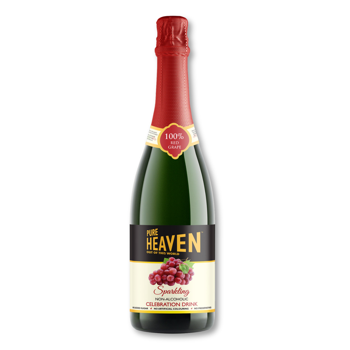 Non-Alcoholic Sparkling Red Grape – 750ml glass bottle, fruity & refreshing grape flavor from the UK