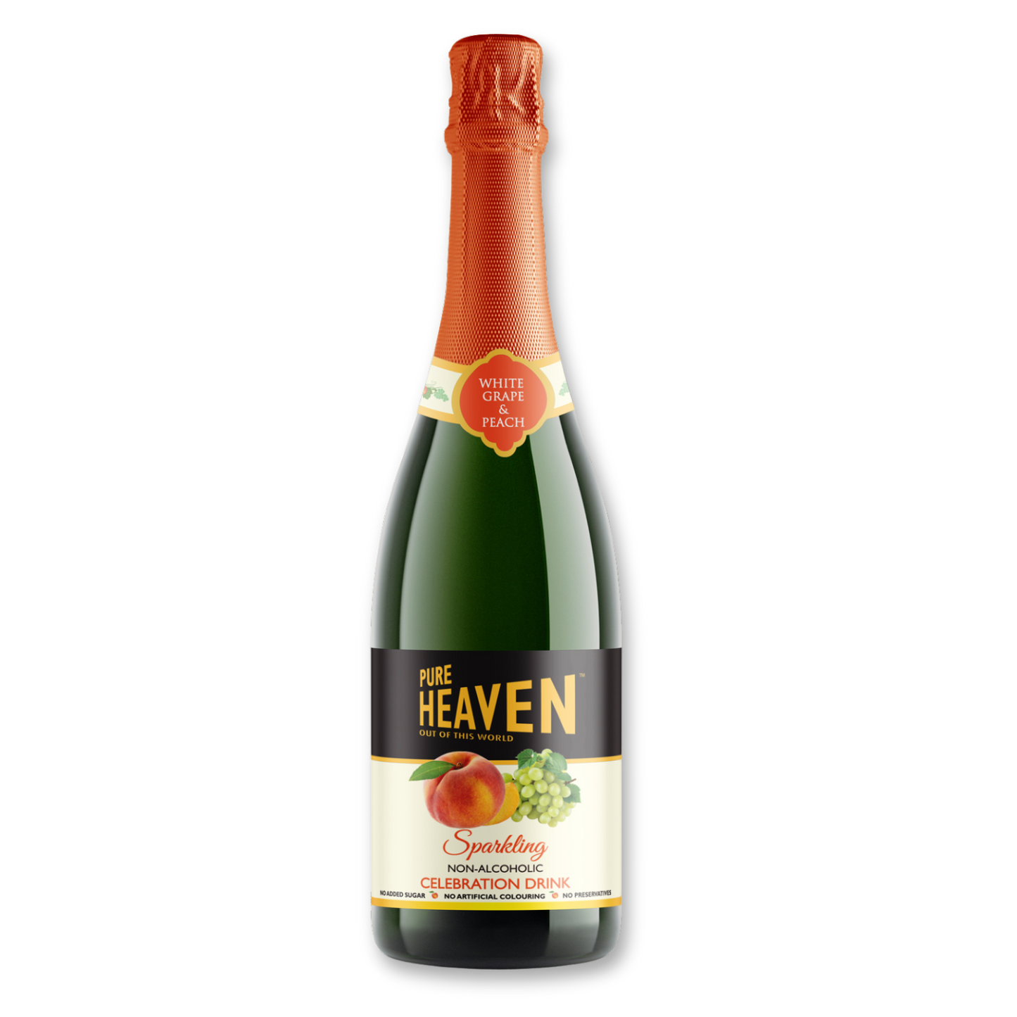 Non-Alcoholic Sparkling White Grape & Mango – 750ml glass bottle, fruity tropical blend from the UK