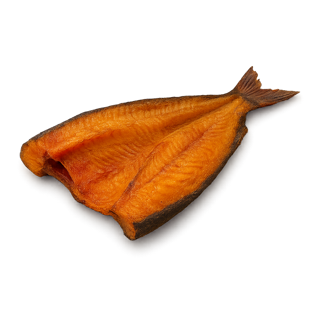 Smoked Catfish Fillet – Boneless fillets of smoked catfish, retail or bulk pack, for African soups and stews on a white background