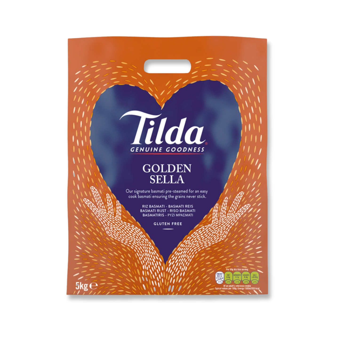 Tilda Golden Sella Basmati Rice – Premium parboiled grains, retail pack or bulk bag, aged & packed in Ireland