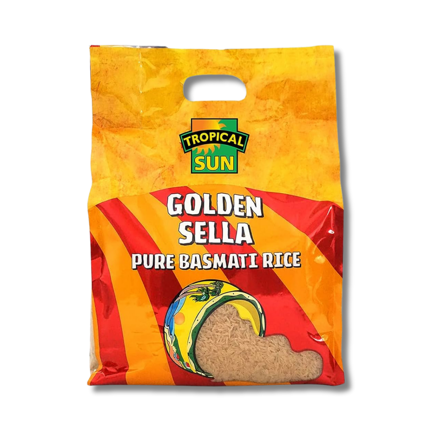 Tropical Sun Golden Sella Basmati Rice – 5kg parboiled long grain rice, aged & packed in Ireland