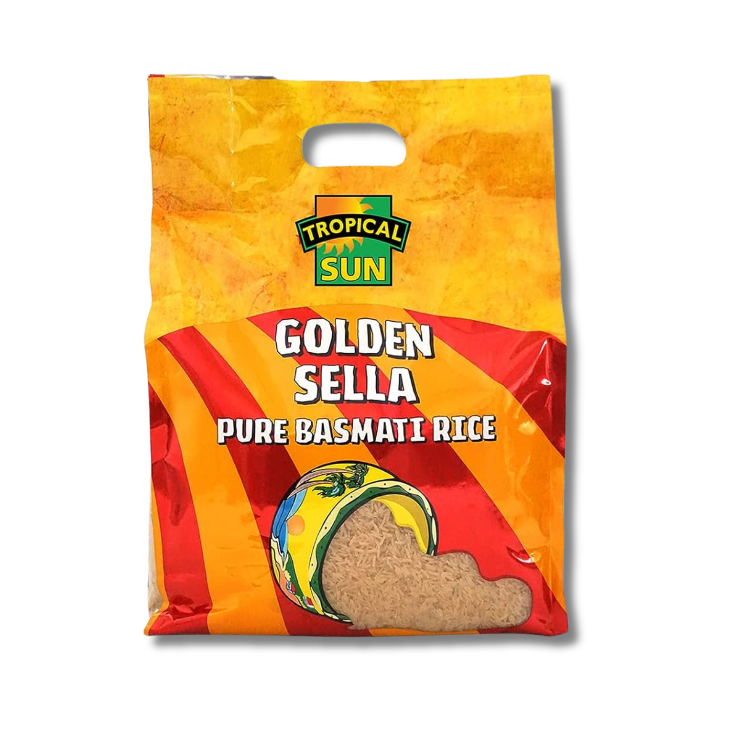 Tropical Sun Golden Sella Basmati Rice – 5kg parboiled long grain rice, aged & packed in Ireland