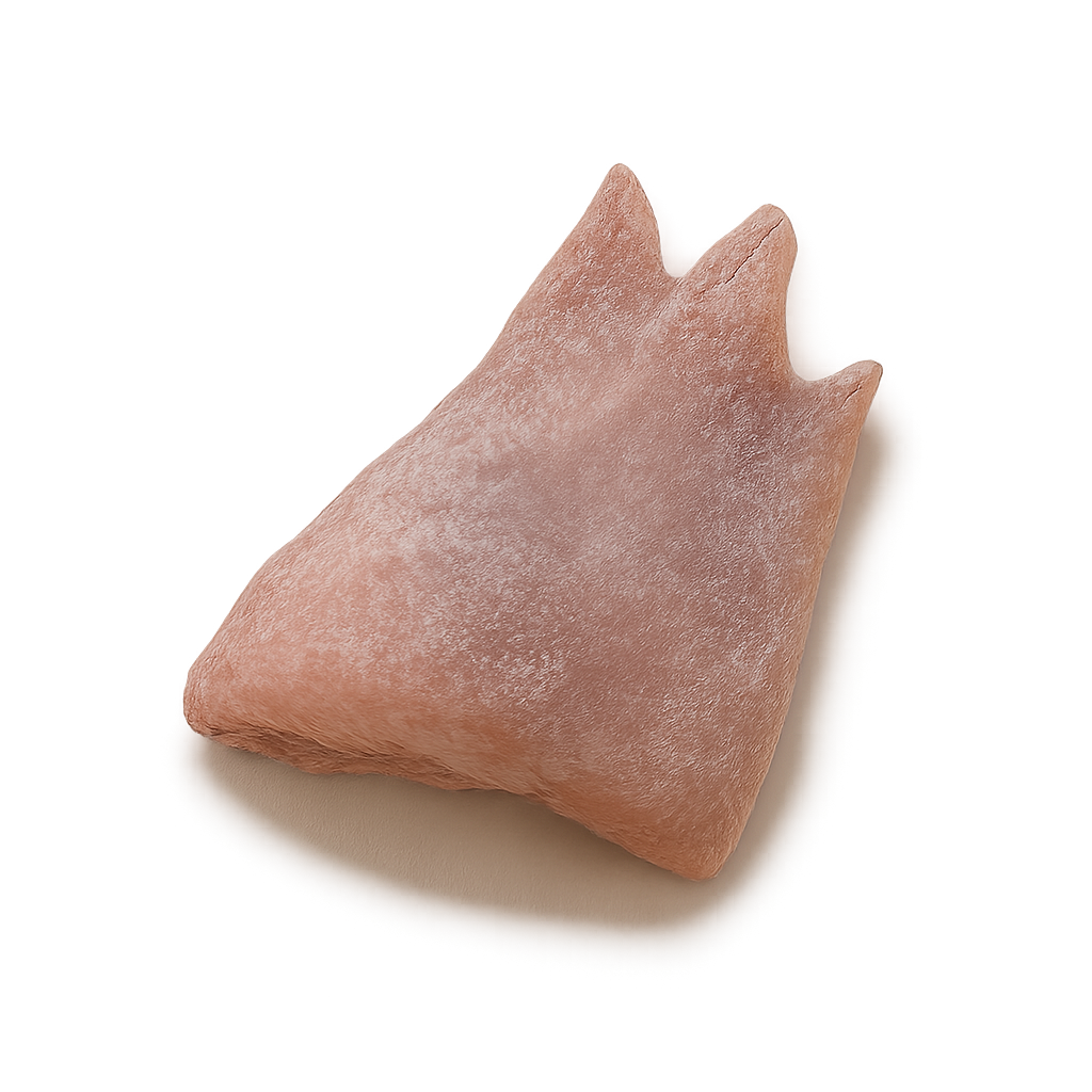 Frozen Duck Tails – Rich, flavorful poultry portions, frozen on a white background