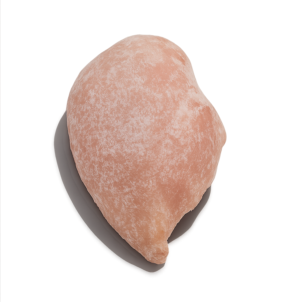 Frozen Hen Breasts – Lean white meat, frozen & packed in Northern Ireland for grilling, roasting & stir-frying on a white background